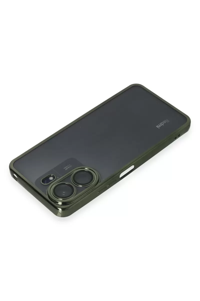 Newface Xiaomi Redmi 13C Kılıf Razer Lensli Silikon - Yeşil