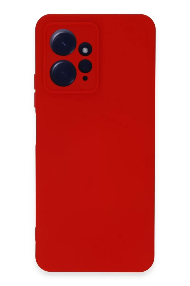 Newface Xiaomi Redmi Note 12 4G Kılıf Nano içi Kadife Silikon - Kırmızı