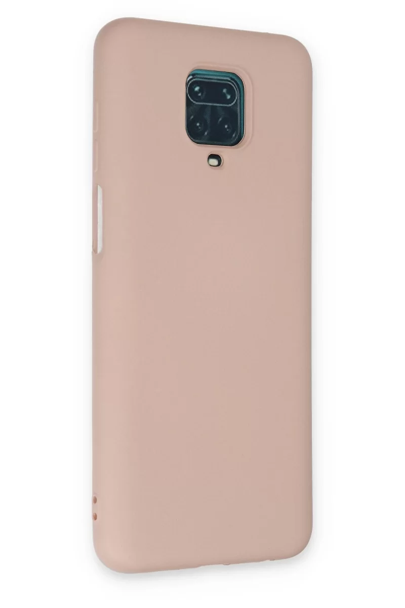 Newface Xiaomi Redmi Note 9 Pro Kılıf Nano içi Kadife Silikon - Pudra