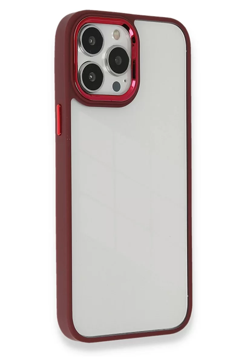 Newface Apple iPhone 13 Pro Max Kılıf Dora Kapak - Kırmızı