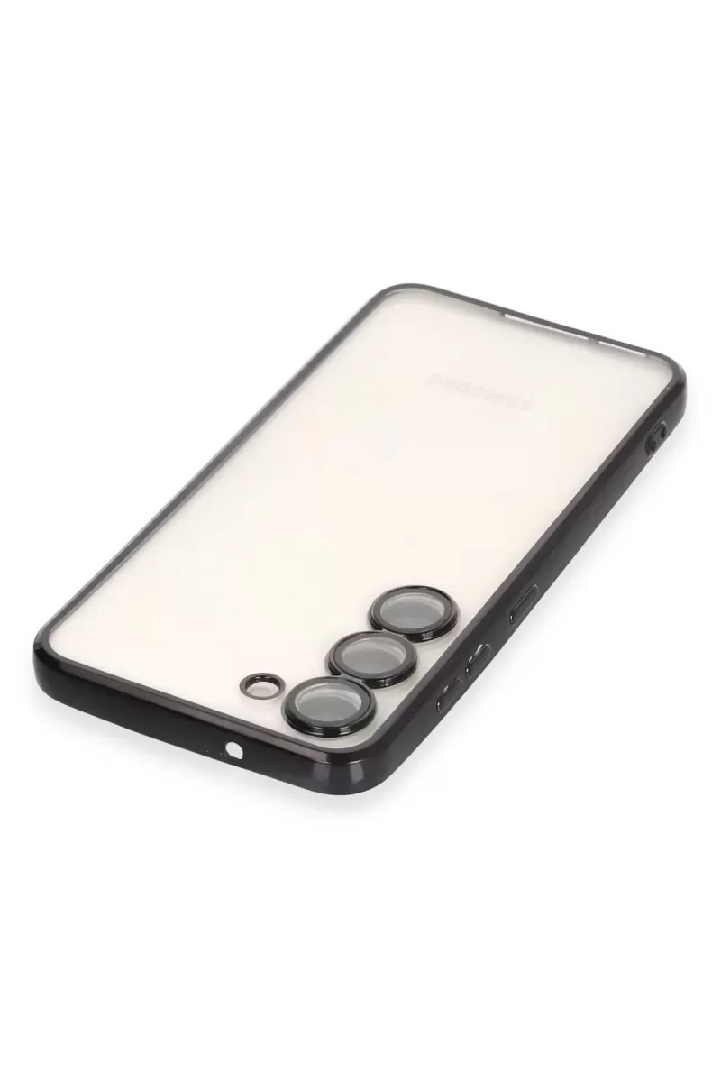 Newface Samsung Galaxy S24 Kılıf Razer Lensli Silikon - Siyah