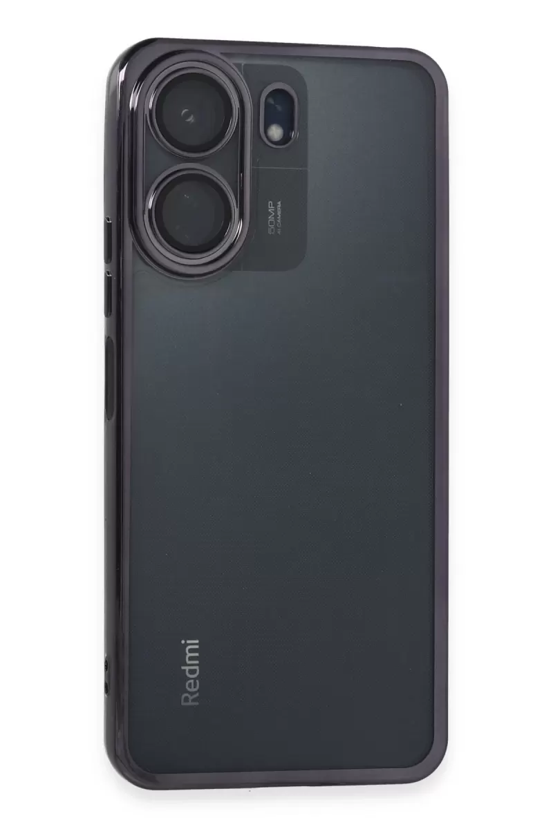 Newface Xiaomi Redmi 13C Kılıf Razer Lensli Silikon - Mor