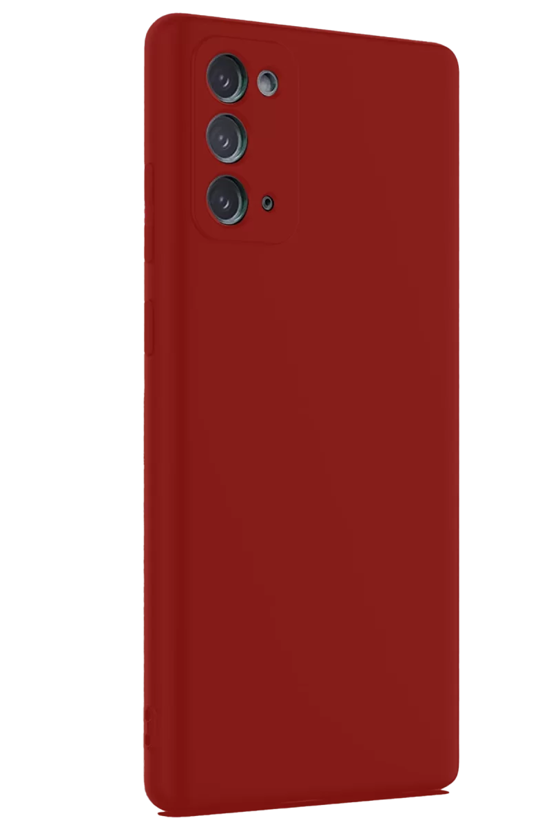 Newface Samsung Galaxy Note 20 Kılıf First Silikon - Bordo
