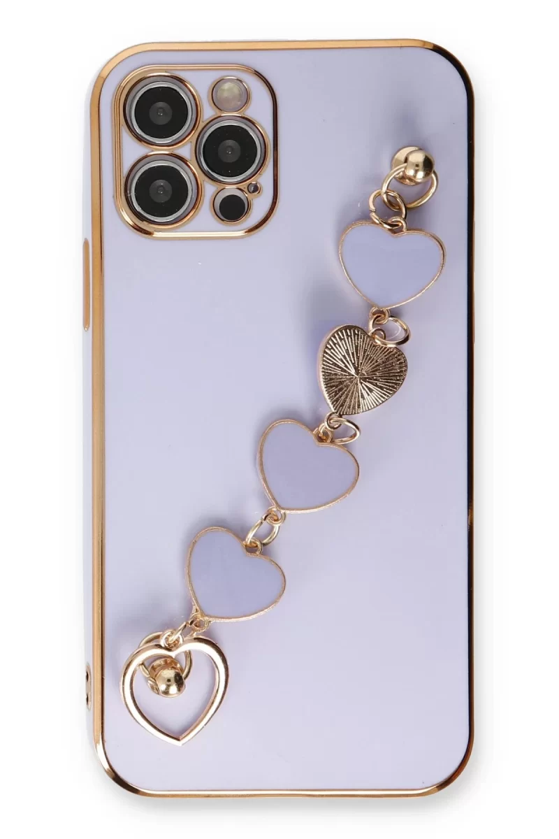 Newface Apple iPhone 12 Pro Kılıf Esila Silikon - Lila