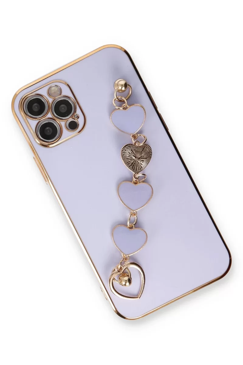 Newface Apple iPhone 12 Pro Kılıf Esila Silikon - Lila