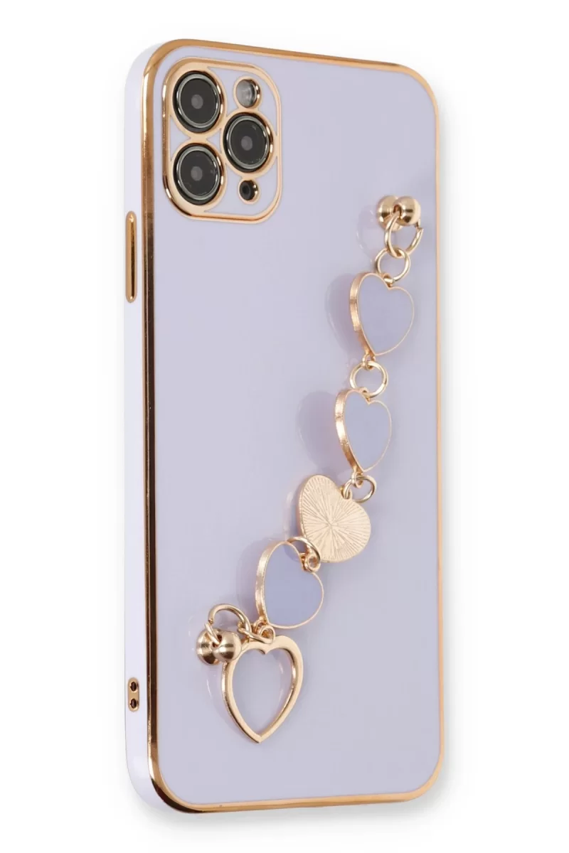 Newface Apple iPhone 11 Pro Max Kılıf Esila Silikon - Lila