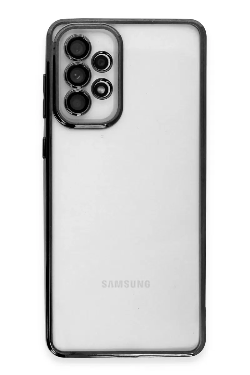 Newface Samsung Galaxy A53 5G Kılıf Razer Lensli Silikon - Siyah