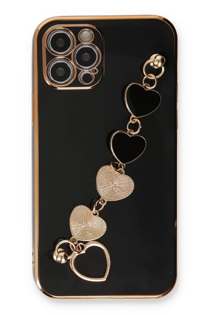 Newface Apple iPhone 12 Pro Max Kılıf Esila Silikon - Siyah