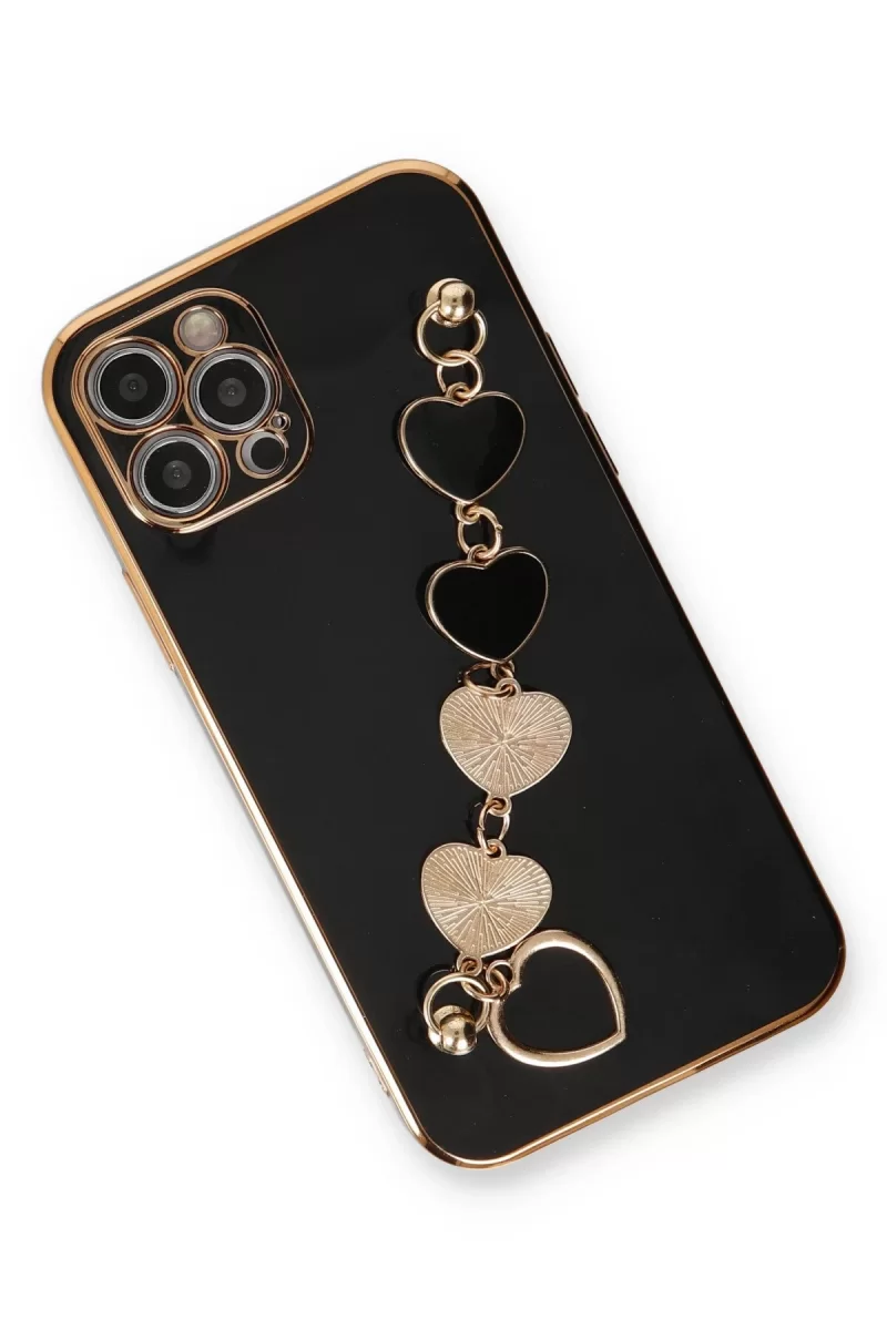 Newface Apple iPhone 12 Pro Max Kılıf Esila Silikon - Siyah