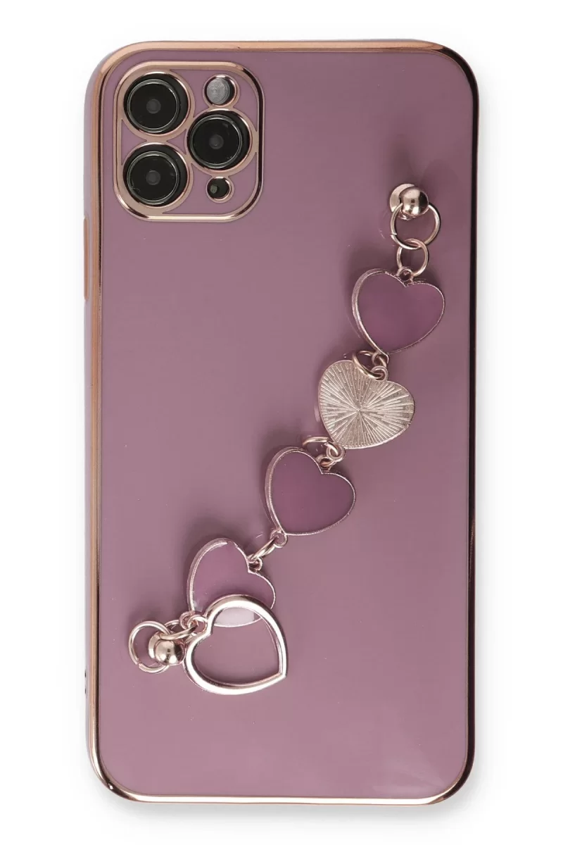 Newface Apple iPhone 11 Pro Max Kılıf Esila Silikon - Mor