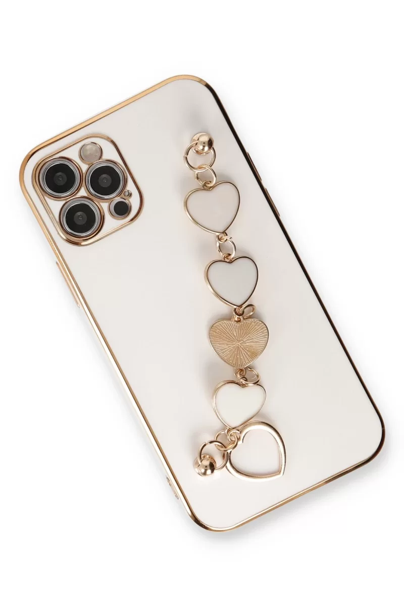 Newface Apple iPhone 12 Pro Max Kılıf Esila Silikon - Beyaz