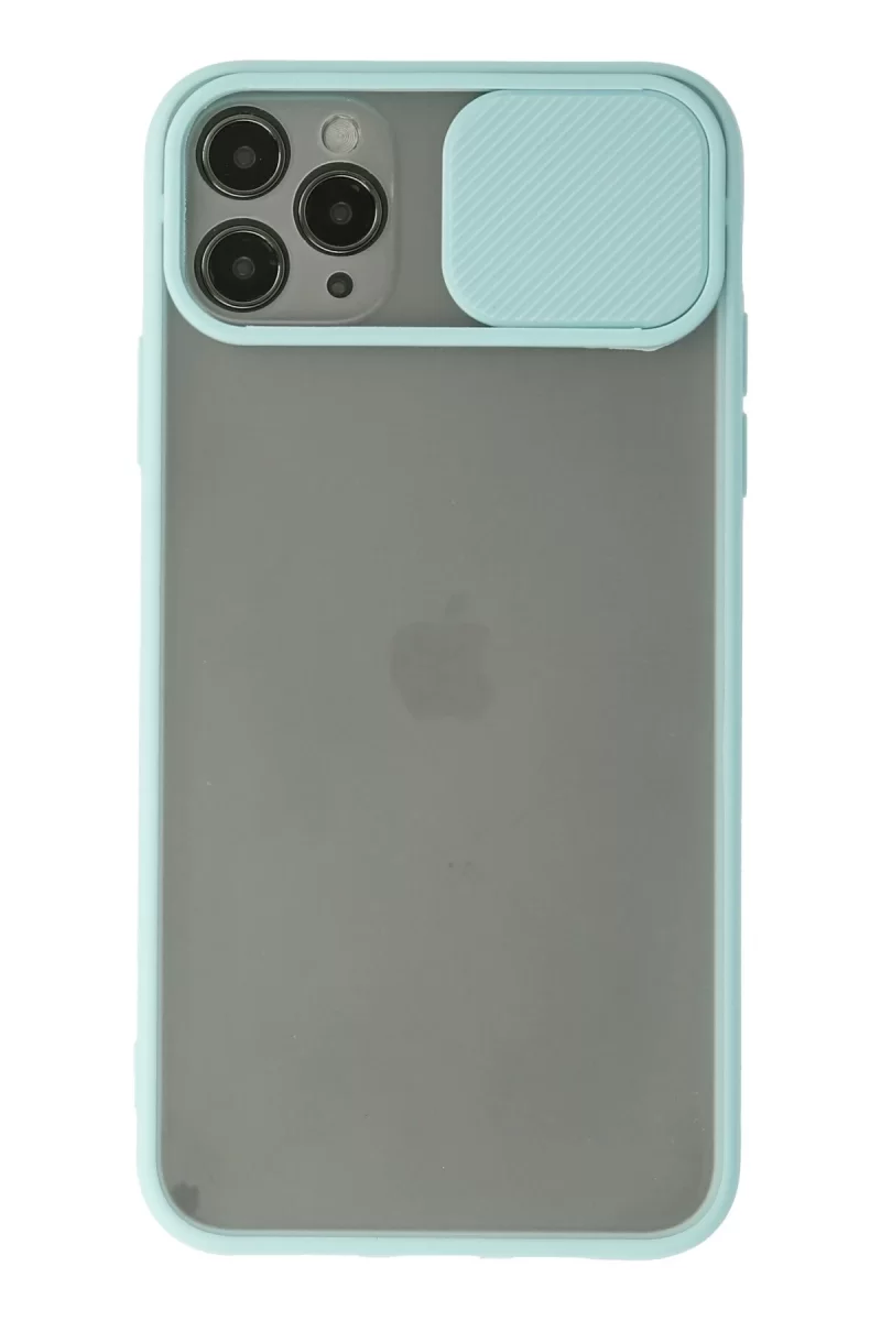 Newface Apple iPhone 11 Pro Kılıf Palm Buzlu Kamera Sürgülü Silikon - Turkuaz