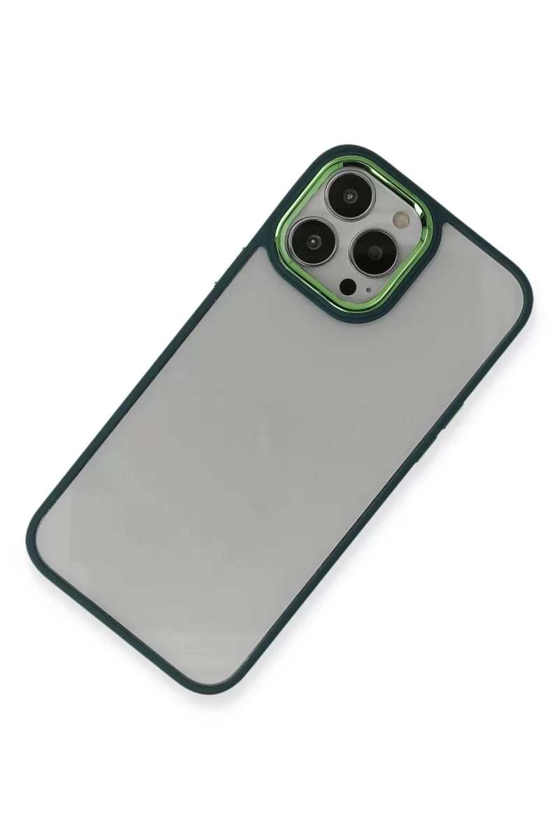 Newface Apple iPhone 14 Pro Max Kılıf Dora Kapak - Haki Yeşil