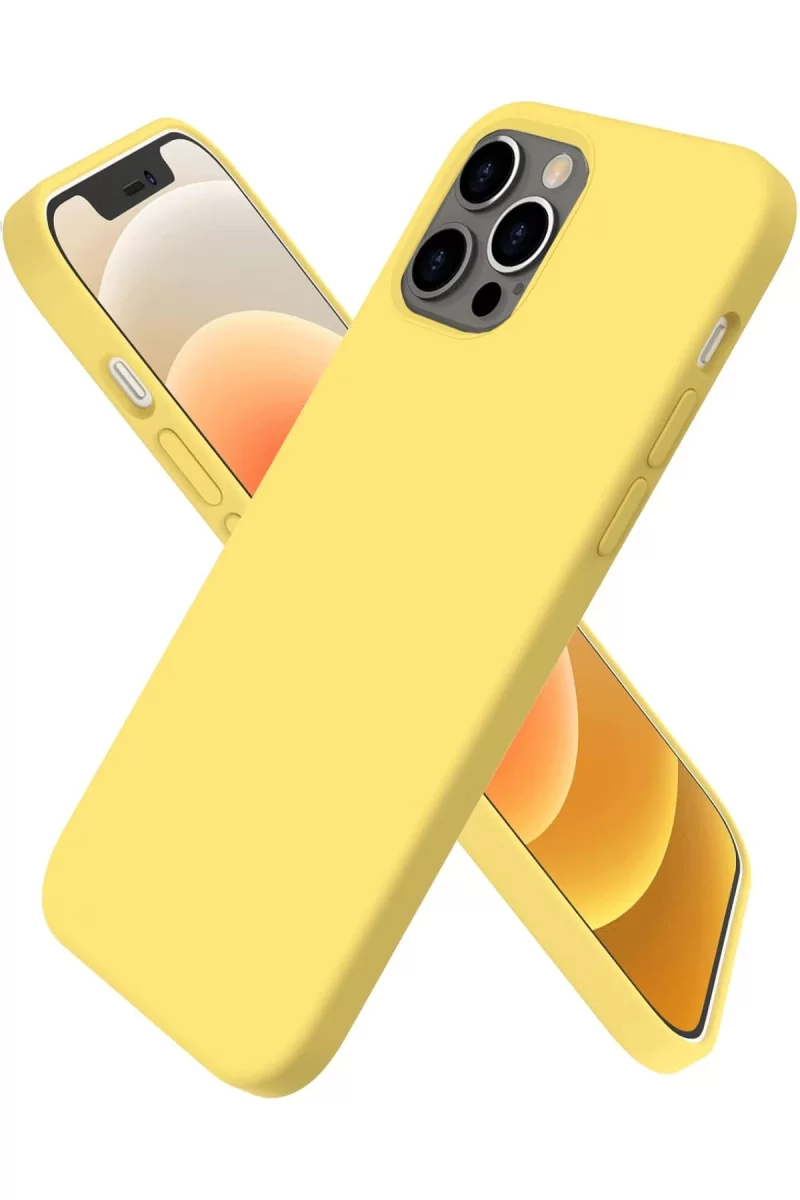 Newface Apple iPhone 12 Pro Max Kılıf First Silikon - Sarı