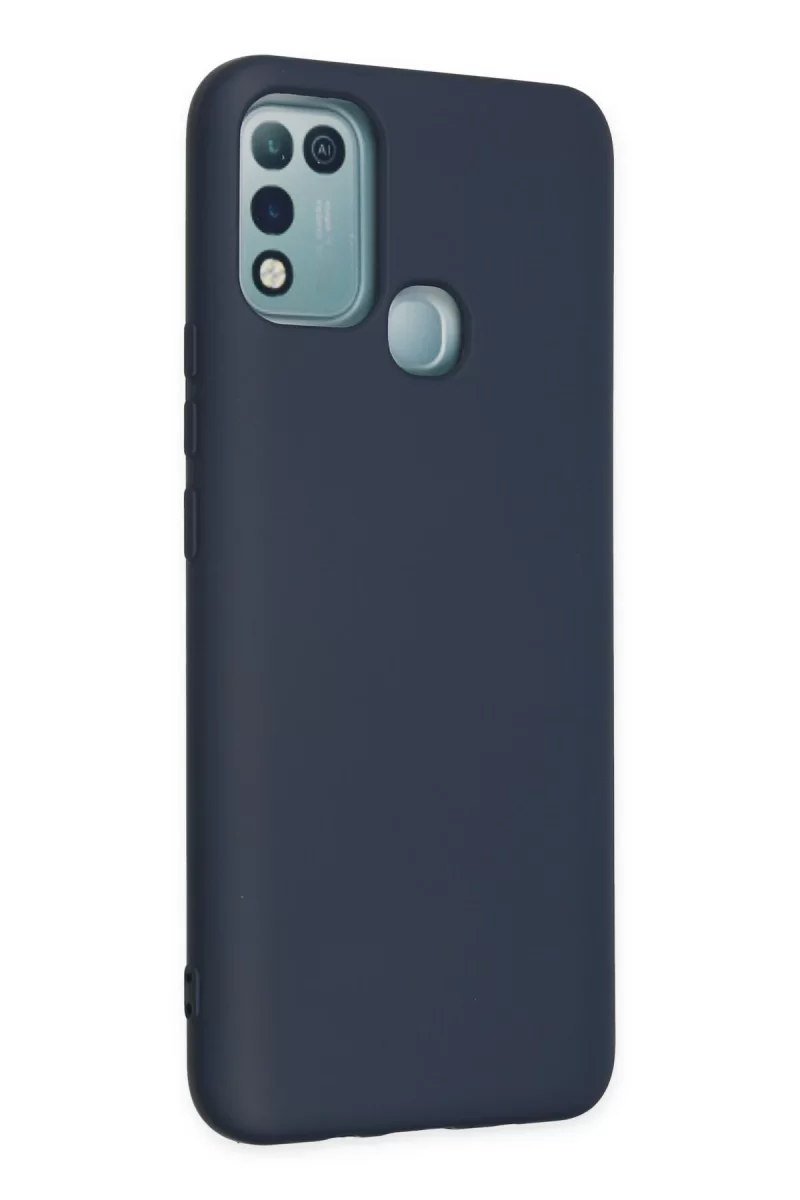 Newface İnfinix Hot 10 Play Kılıf Nano içi Kadife Silikon - Lacivert