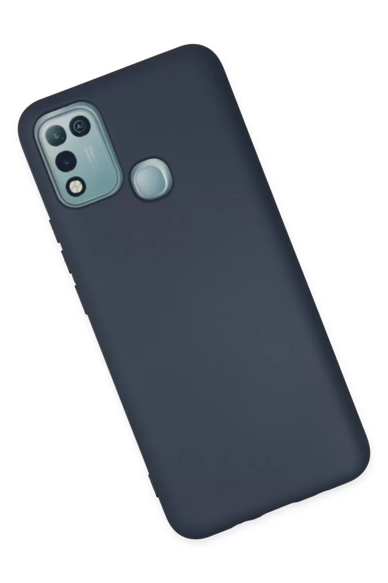 Newface İnfinix Hot 10 Play Kılıf Nano içi Kadife Silikon - Lacivert