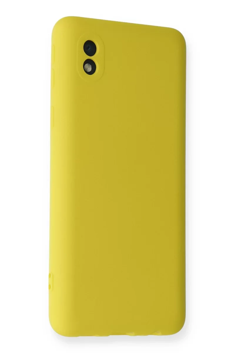 Newface Samsung Galaxy A01 Core Kılıf Nano içi Kadife Silikon - Sarı