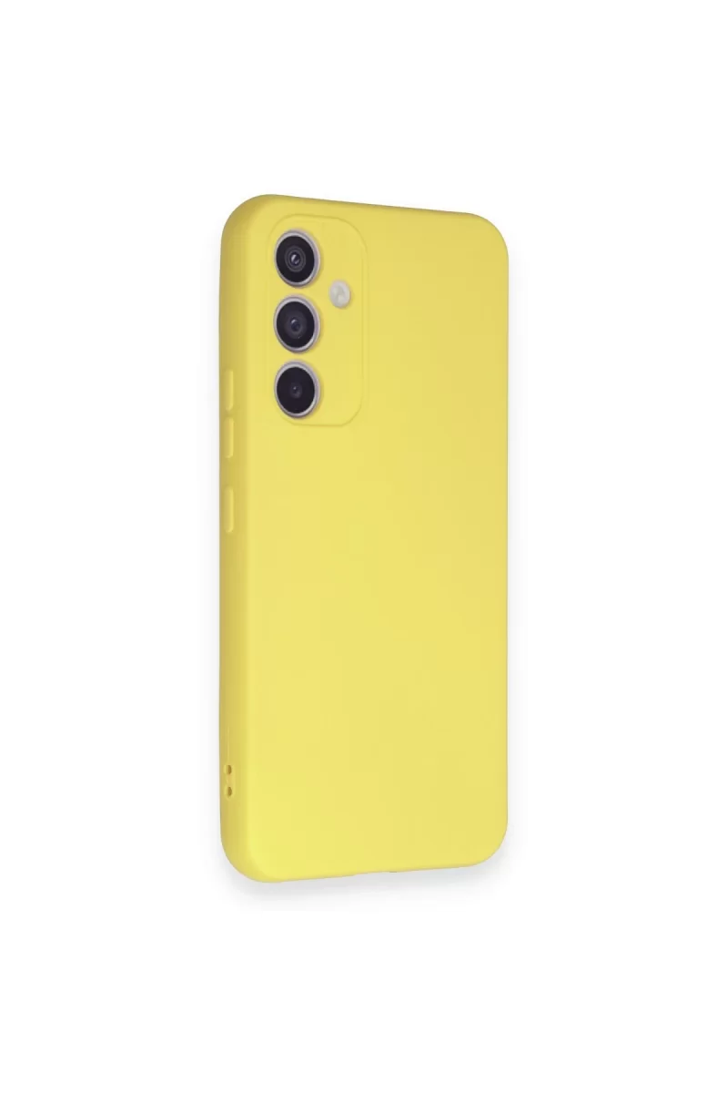 Newface Samsung Galaxy A54 5G Kılıf Nano içi Kadife Silikon - Sarı