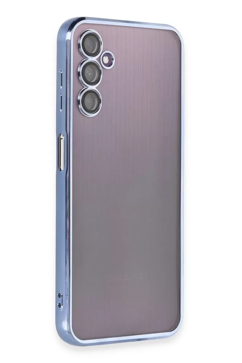 Newface Samsung Galaxy A14 4G Kılıf Razer Lensli Silikon - Açık Mavi