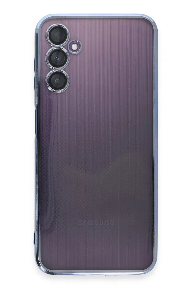 Newface Samsung Galaxy A14 4G Kılıf Razer Lensli Silikon - Açık Mavi