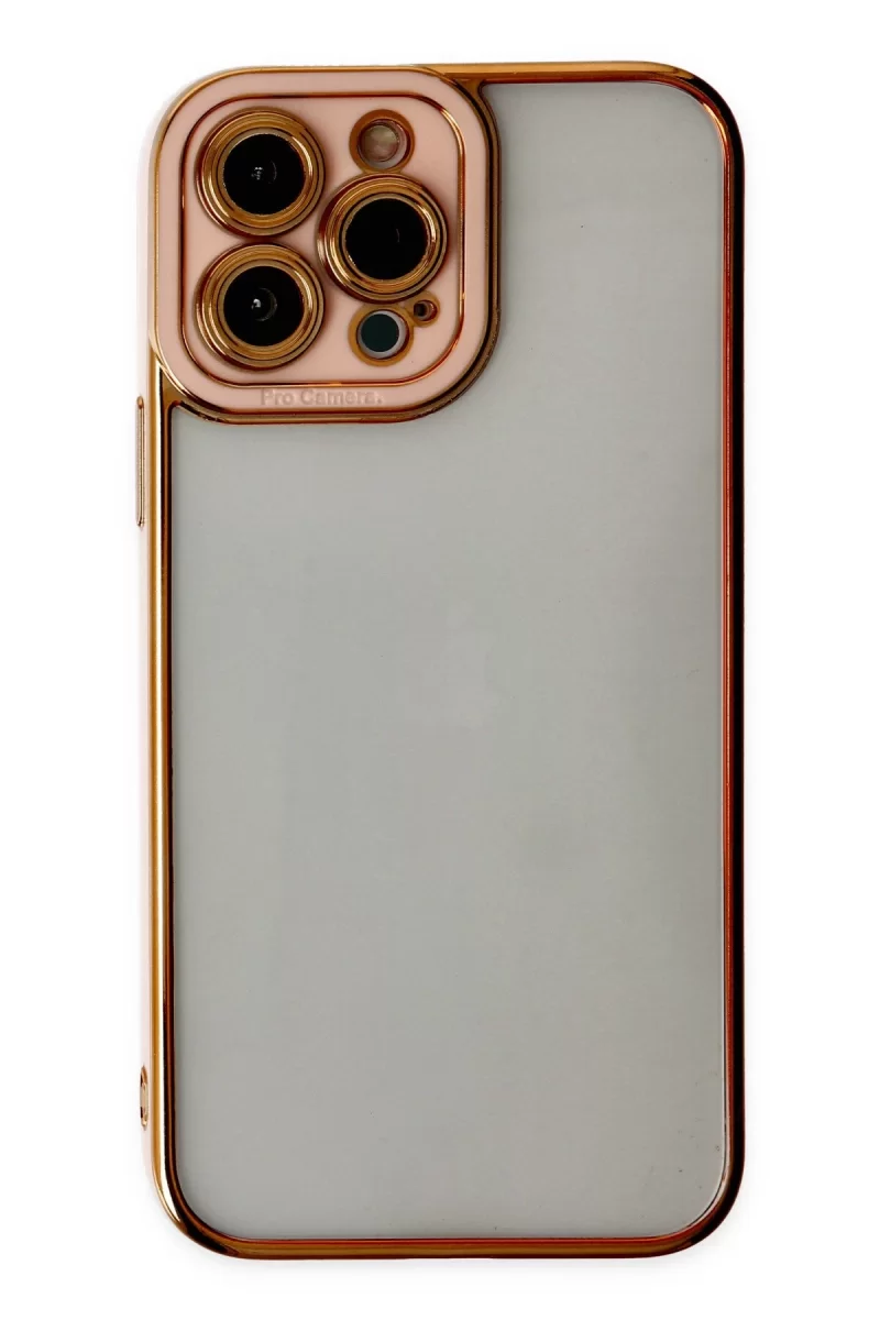 Newface Apple iPhone 13 Pro Kılıf Liva Lens Silikon - Rose
