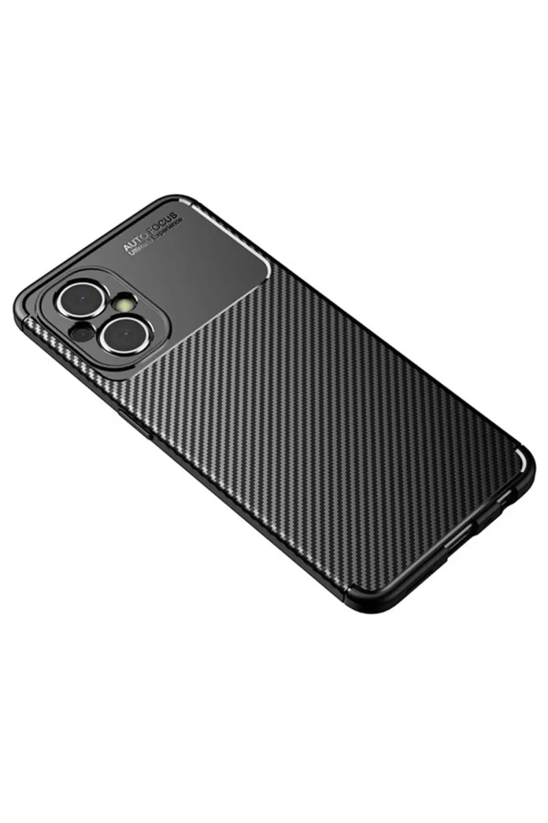 Newface Xiaomi Poco M5 Kılıf Auto Focus Karbon Kapak - Siyah