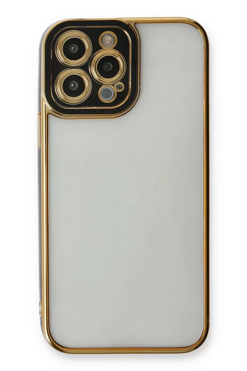 Newface Apple iPhone 13 Pro Max Kılıf Liva Lens Silikon - Siyah