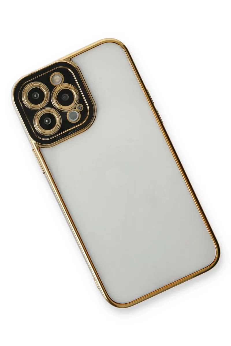 Newface Apple iPhone 13 Pro Max Kılıf Liva Lens Silikon - Siyah