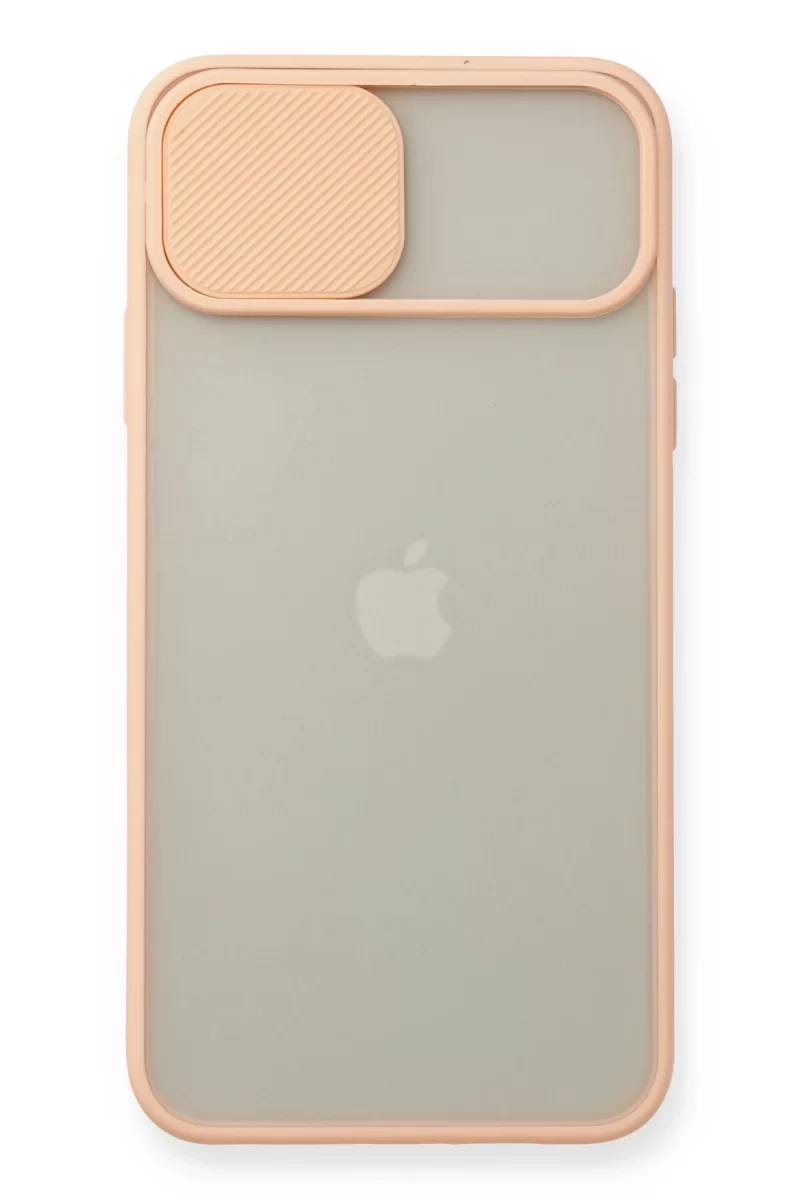 Newface Apple iPhone 11 Pro Max Kılıf Palm Buzlu Kamera Sürgülü Silikon - Pembe