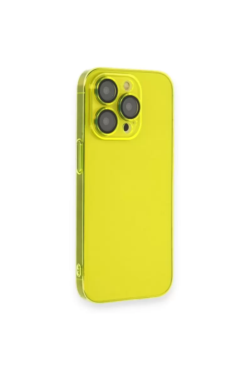 Newface Apple iPhone 13 Pro Max Kılıf Armada Lensli Kapak - Sarı