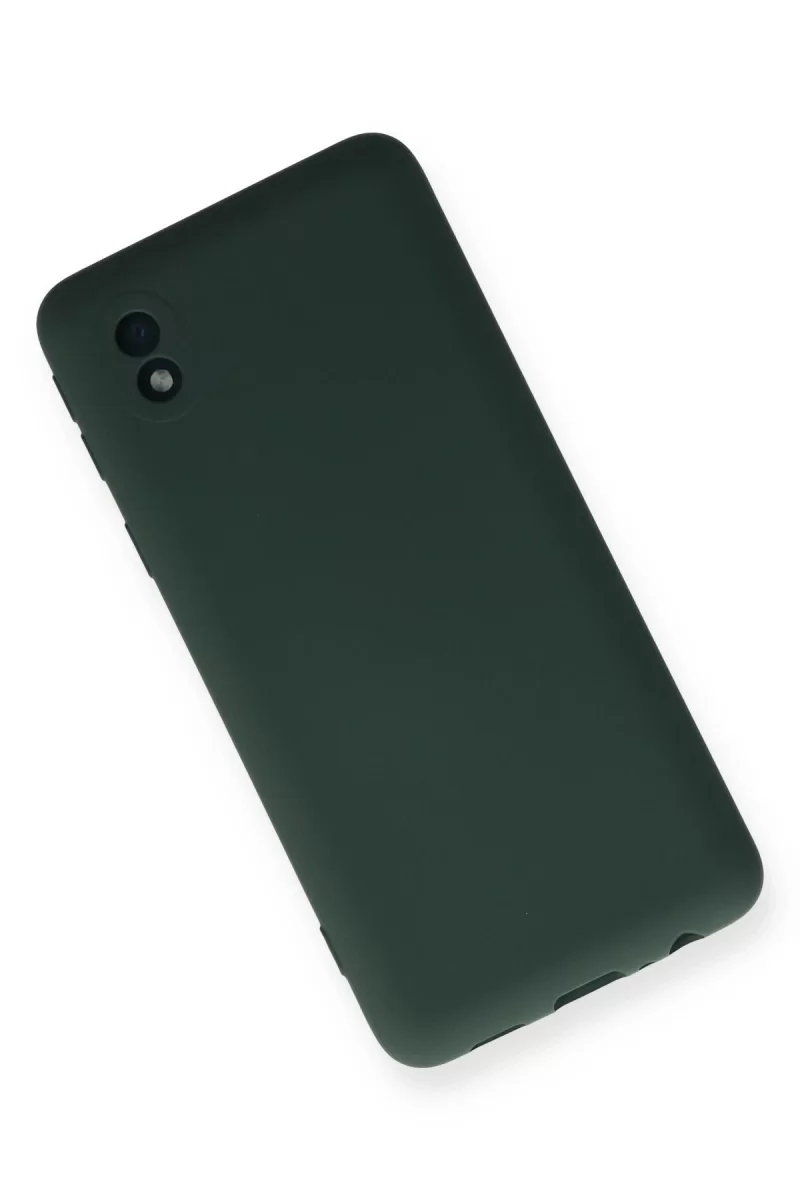 Newface Samsung Galaxy A01 Core Kılıf Nano içi Kadife Silikon - Koyu Yeşil