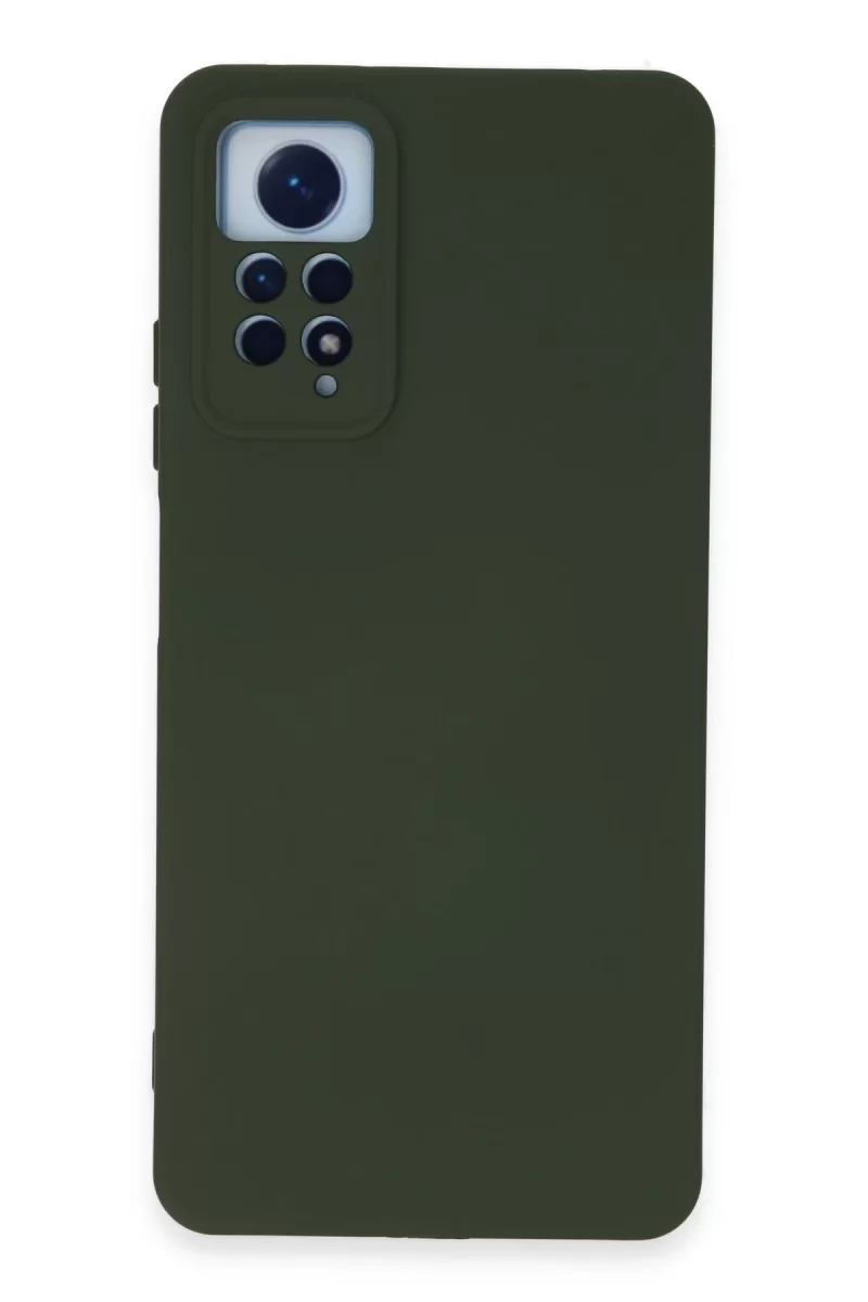 Newface Xiaomi Redmi Note 12 Pro 4G Kılıf Nano içi Kadife Silikon - Koyu Yeşil