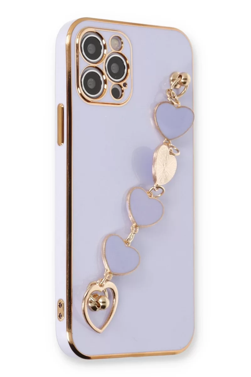 Newface Apple iPhone 12 Pro Max Kılıf Esila Silikon - Lila