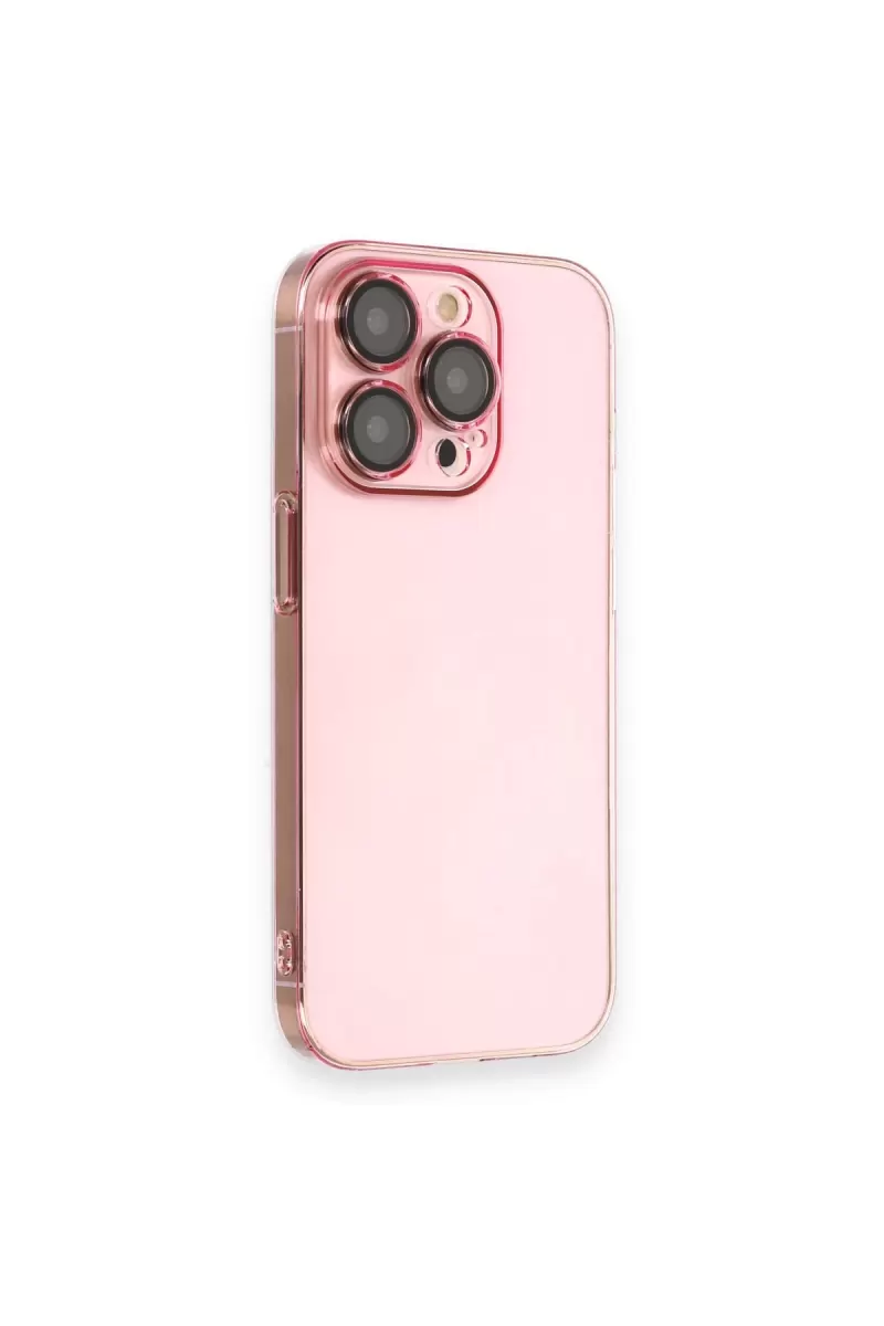 Newface Apple iPhone 13 Pro Kılıf Armada Lensli Kapak - Rose Gold