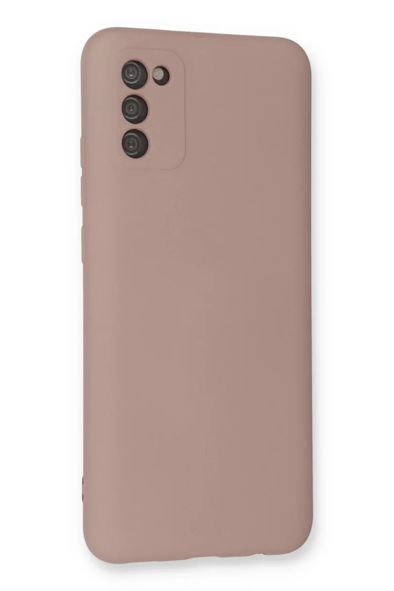 Newface Samsung Galaxy A03S Kılıf Nano içi Kadife Silikon - Pudra