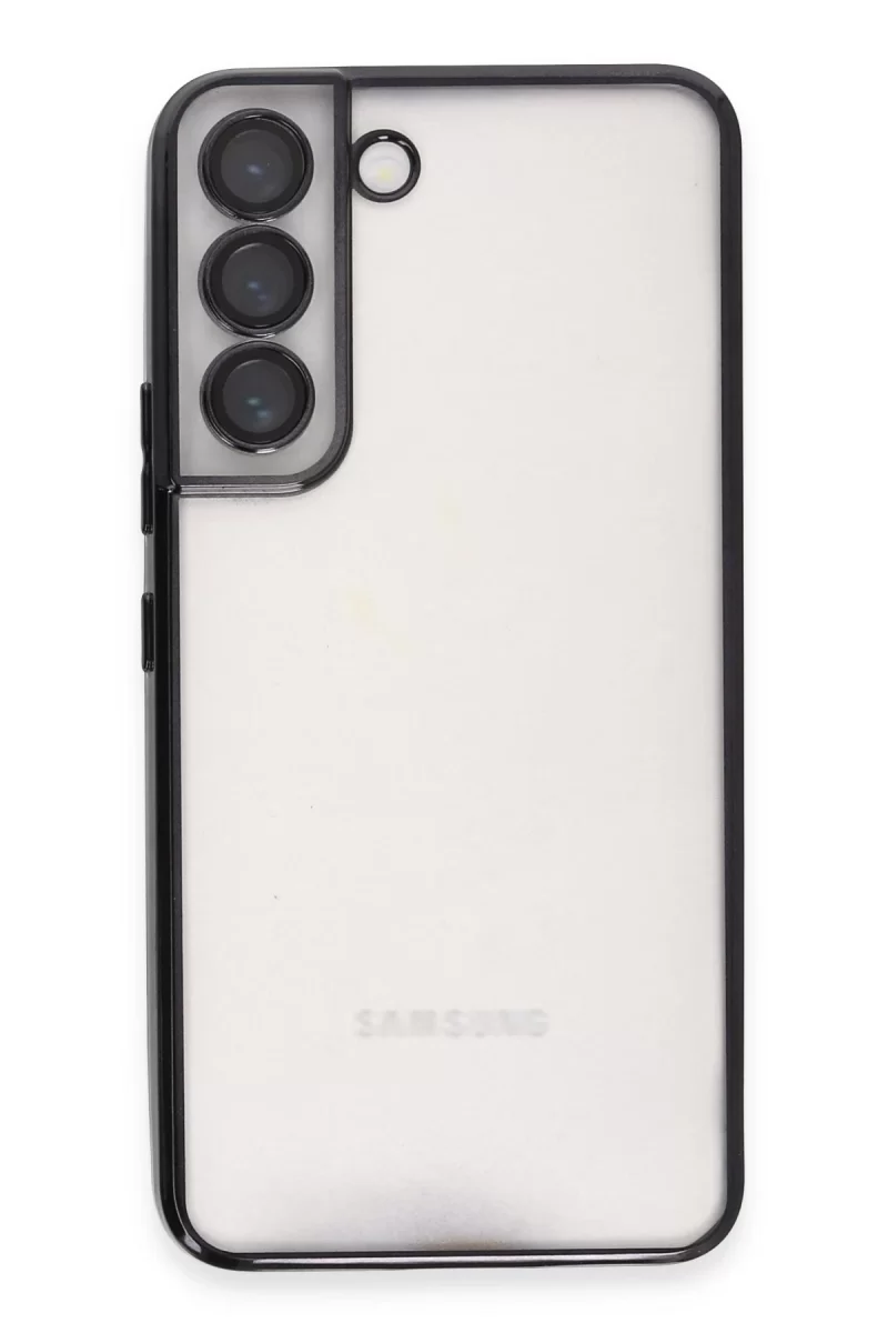 Newface Samsung Galaxy S22 Kılıf Razer Lensli Silikon - Siyah