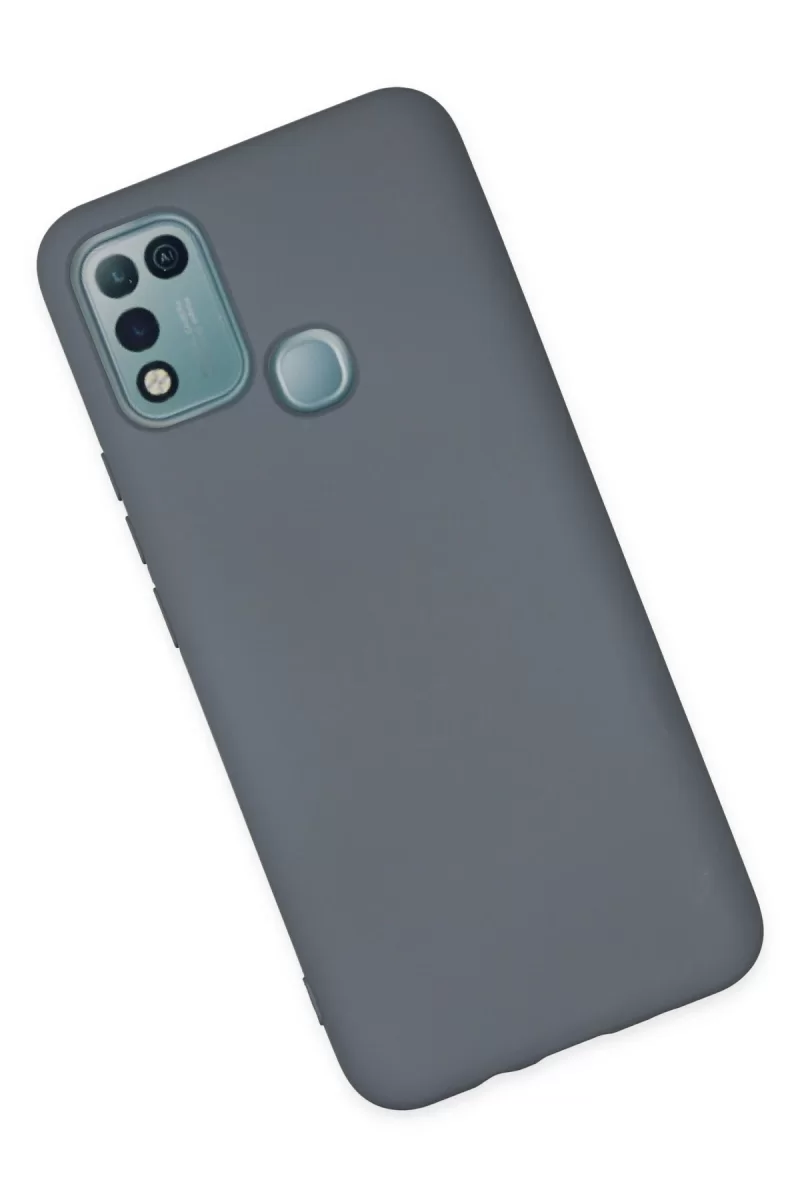 Newface İnfinix Hot 10 Play Kılıf Nano içi Kadife Silikon - Gri