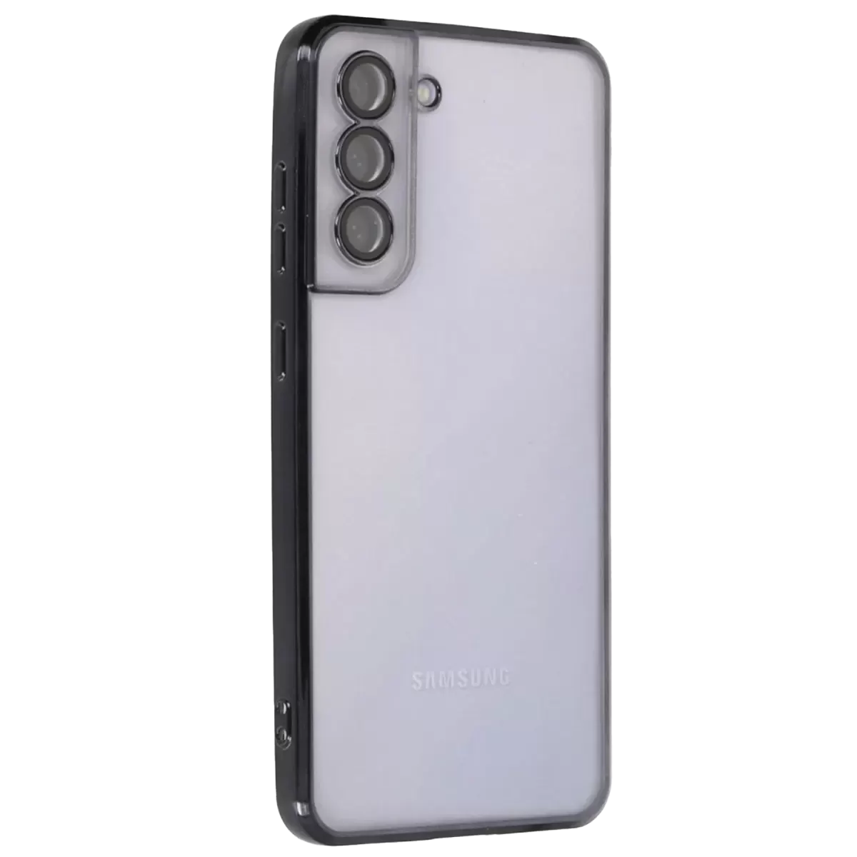 Newface Samsung Galaxy S21 FE Kılıf Razer Lensli Silikon - Siyah
