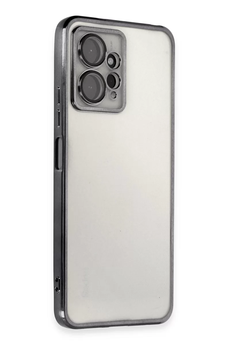 Newface Xiaomi Redmi Note 12 4G Kılıf Razer Lensli Silikon - Siyah