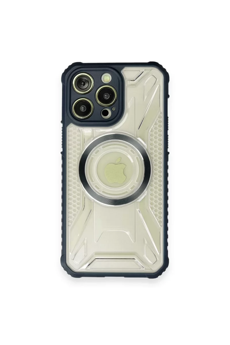 Newface Apple iPhone 12 Pro Kılıf Prag Magneticsafe Kapak - Lacivert