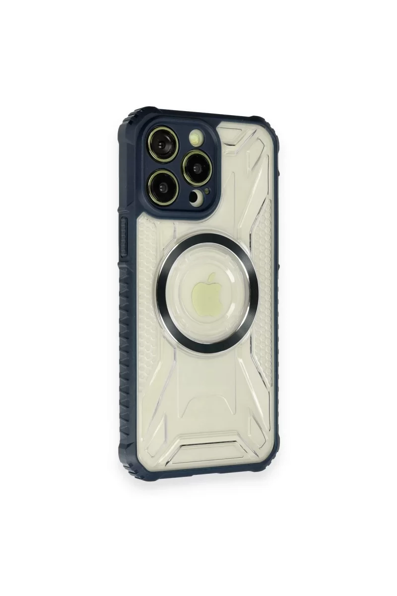 Newface Apple iPhone 12 Pro Kılıf Prag Magneticsafe Kapak - Lacivert