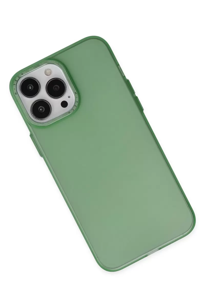 Newface Apple iPhone 13 Pro Kılıf Modos Metal Kapak - Koyu Yeşil