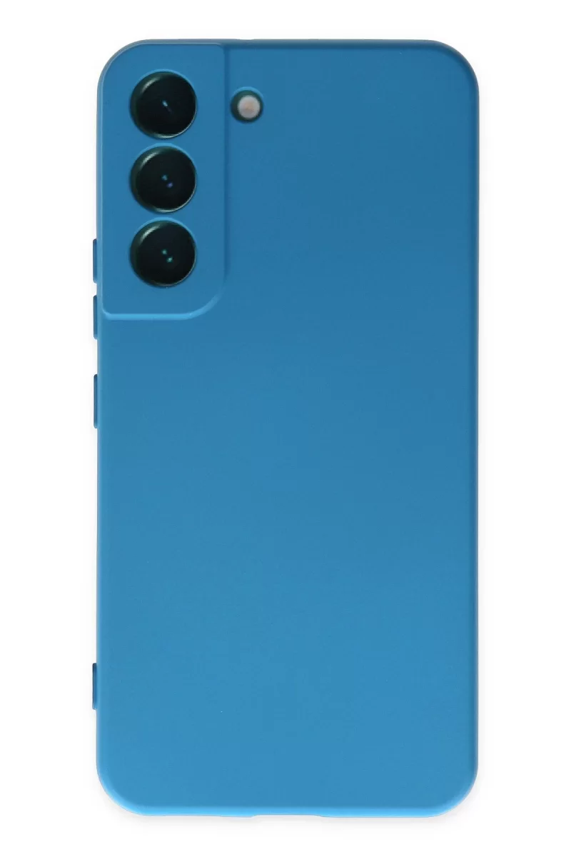 Newface Samsung Galaxy S22 Plus Kılıf Nano içi Kadife Silikon - Mavi