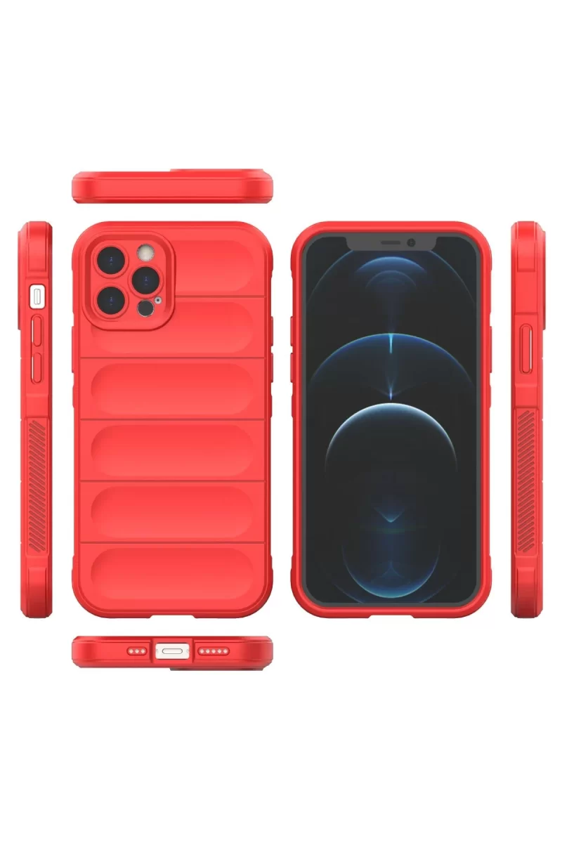 Newface Apple iPhone 12 Pro Max Kılıf Optimum Silikon - Kırmızı