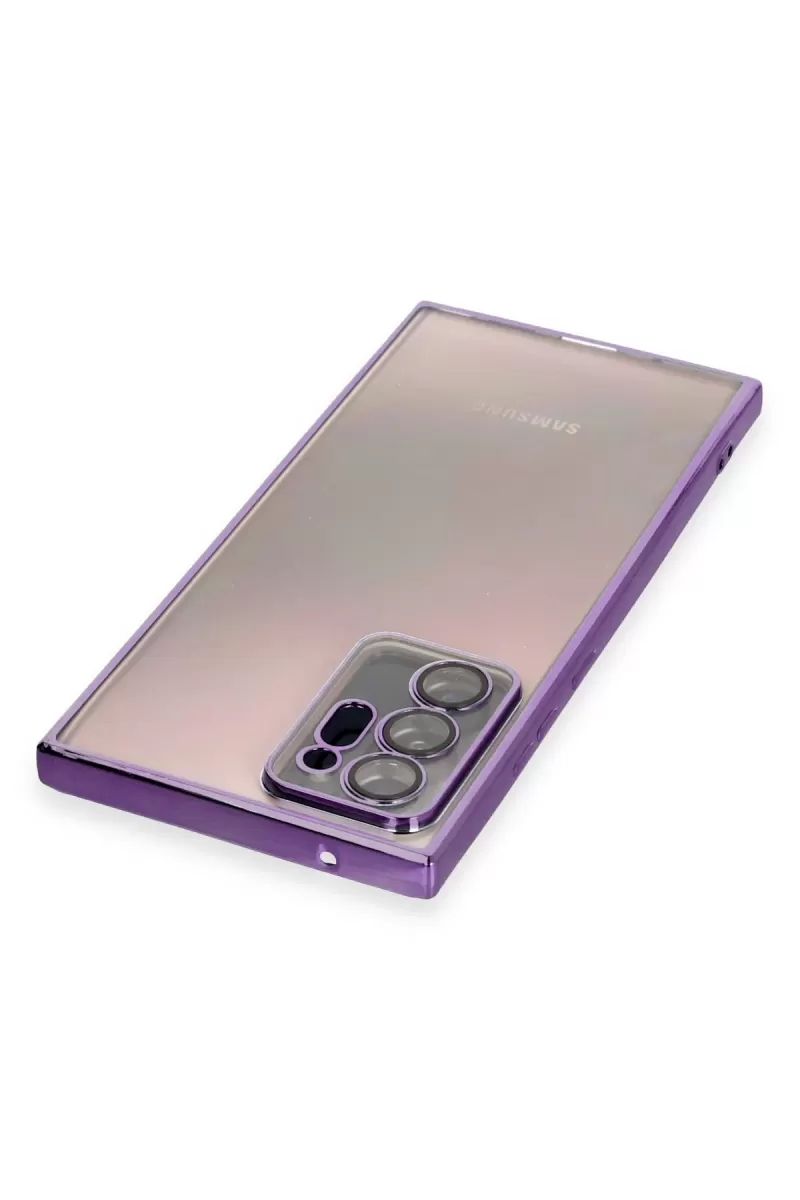 Newface Samsung Galaxy Note 20 Ultra Kılıf Razer Lensli Silikon - Mor