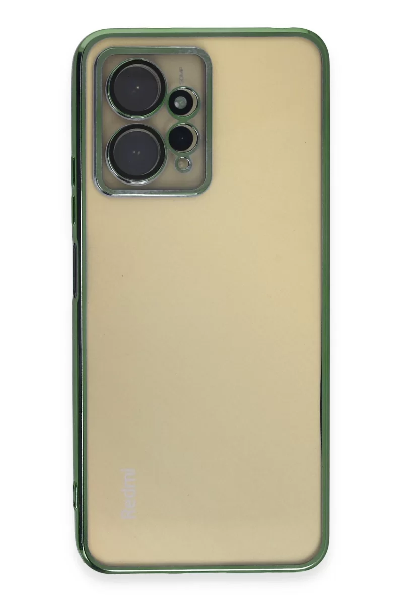 Newface Xiaomi Redmi Note 12 4G Kılıf Razer Lensli Silikon - Yeşil