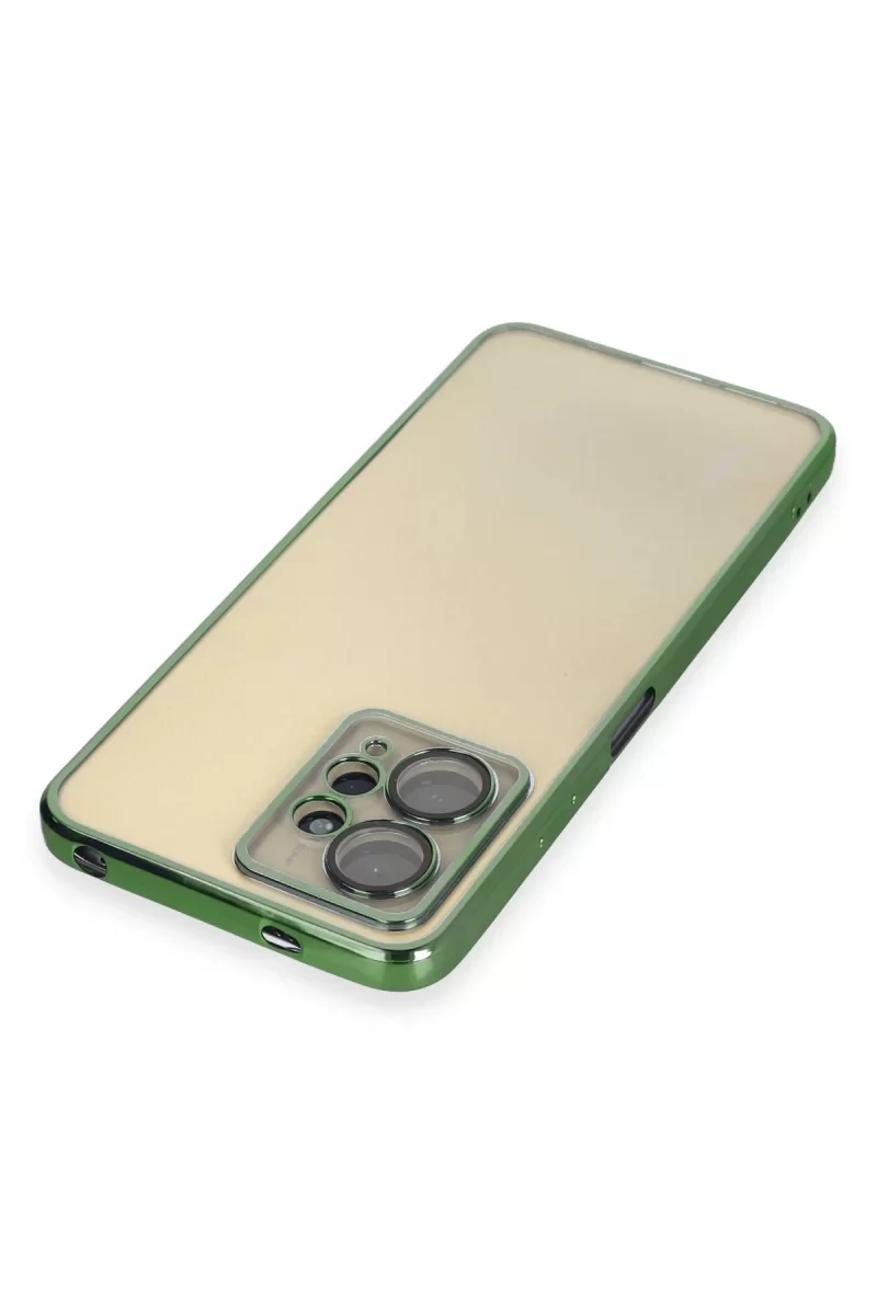 Newface Xiaomi Redmi Note 12 4G Kılıf Razer Lensli Silikon - Yeşil