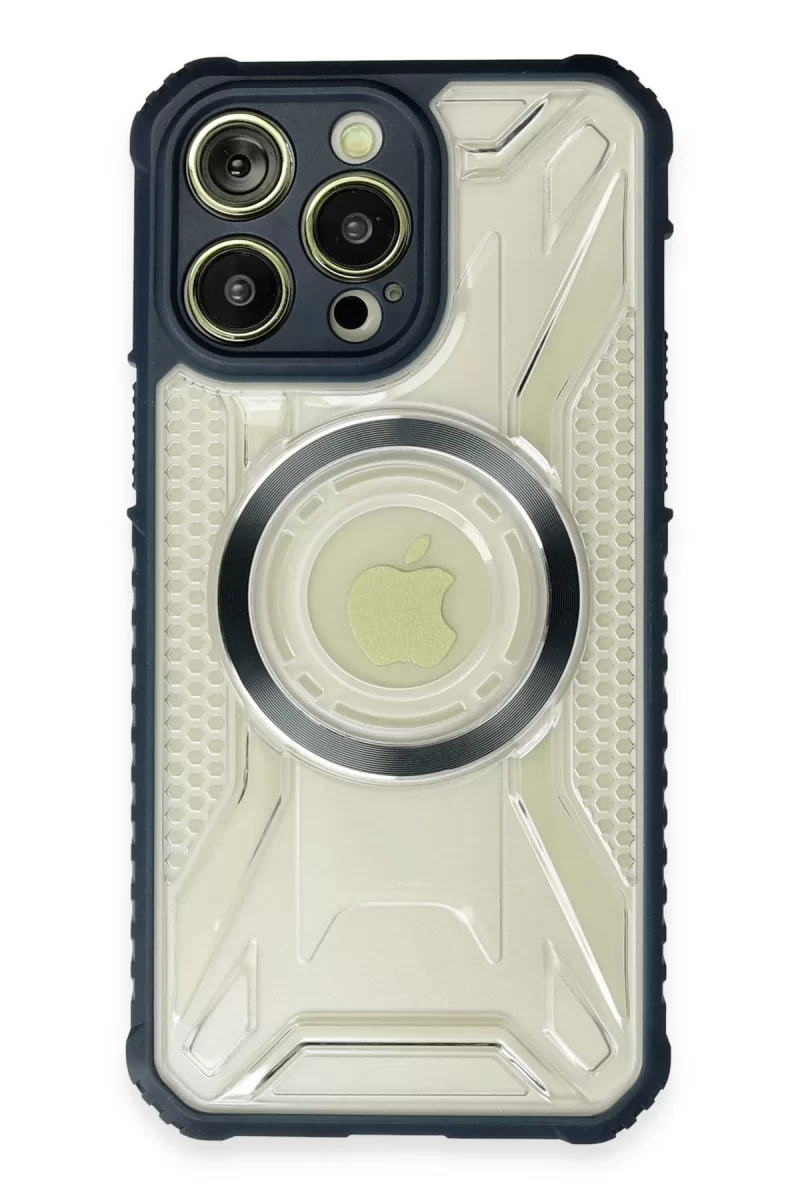 Newface Apple iPhone 14 Pro Kılıf Prag Magneticsafe Kapak - Lacivert