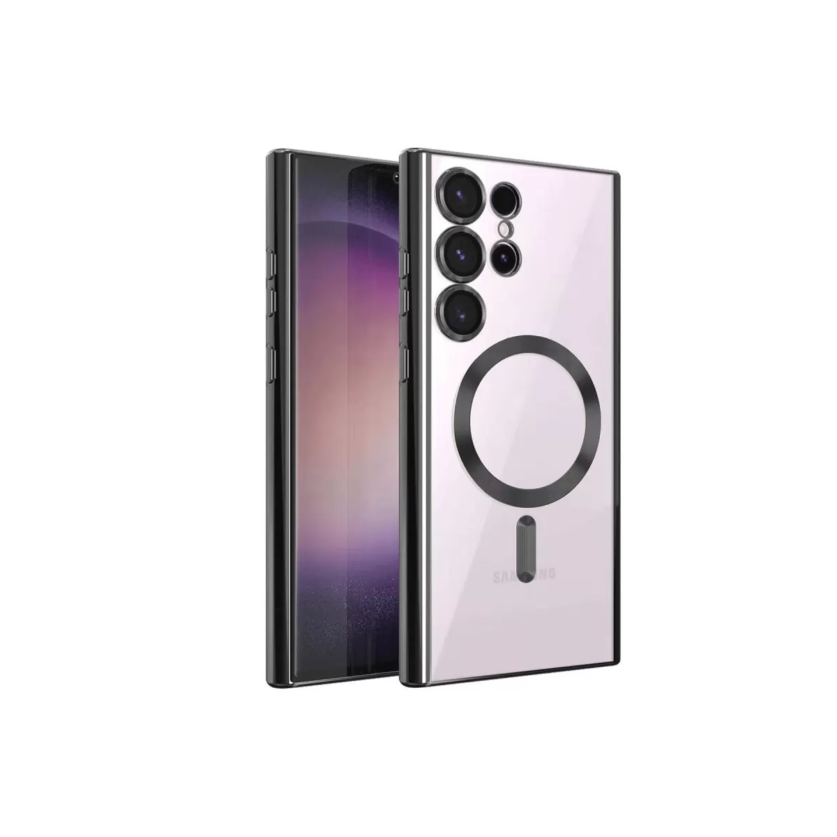 Newface Samsung Galaxy S23 Ultra Kılıf Kross Magneticsafe Kapak - Siyah