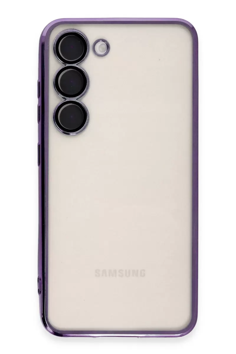 Newface Samsung Galaxy S23 Plus Kılıf Razer Lensli Silikon - Mor